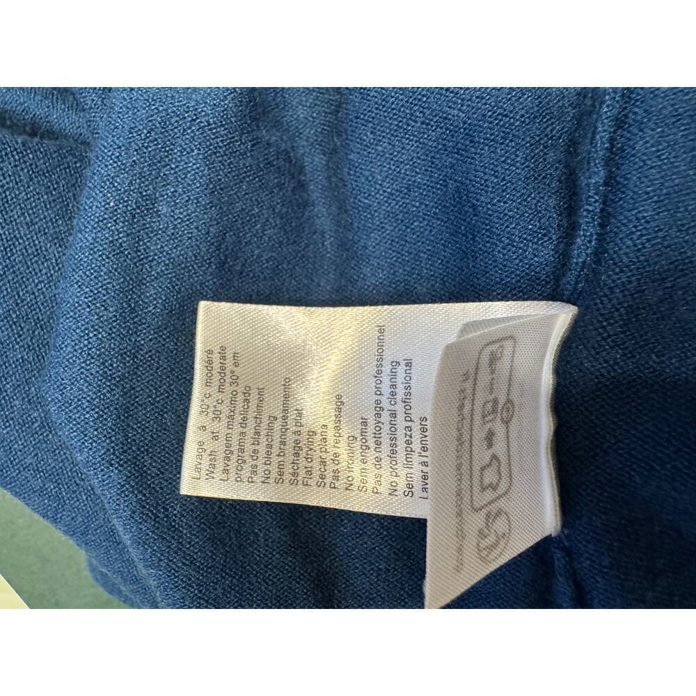 Molly Bracken Mock Neck Keyhole Button Detail Knit Sweater Blue Size Small - Picture 5 of 6